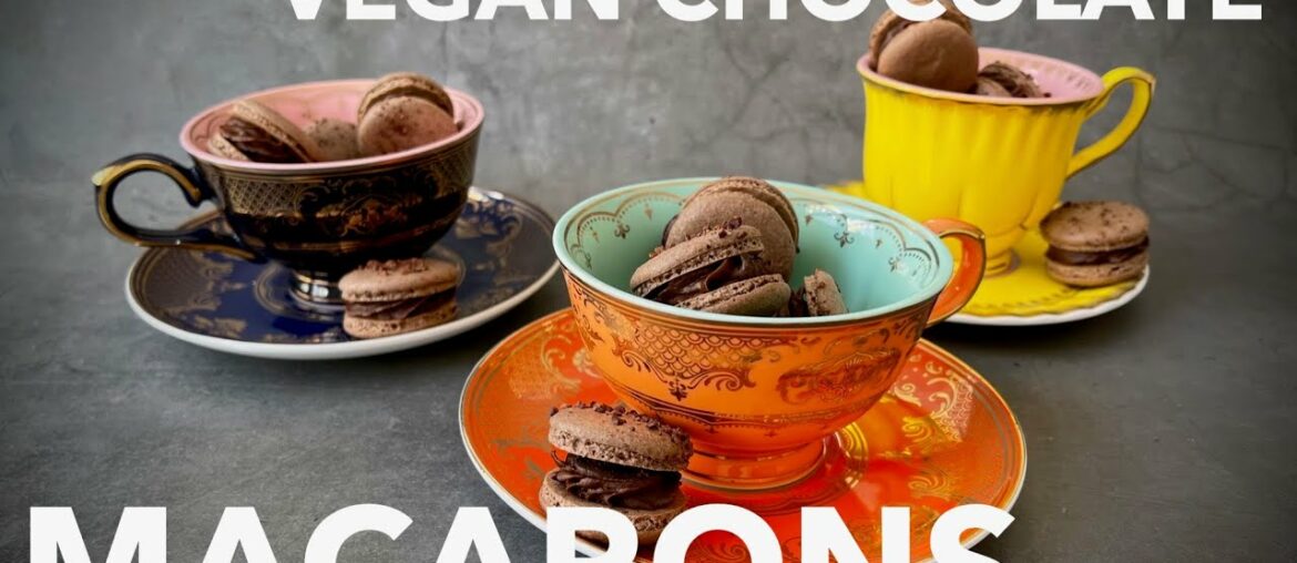 Vegan Chocolate Macarons with Potato Protein