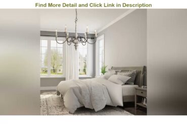 Limited Stock LALUZ Farmhouse Chandelier, French Country Chandelier for Dining Room, White Distress