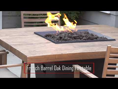 American Fyre Designs French Barrel Oak Square Dining Table American Fyre Designs French Barrel Oak Square Dining Table