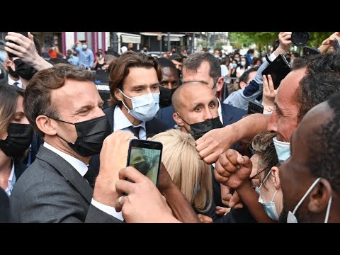 French President Macron slapped during trip to south, two people arrested French President Macron slapped during trip to south, two people arrested