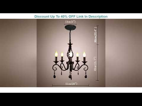 Up To 45% OFF Ganeed French Country Chandeliers,5 Lights Black Crystal Candle Chandelier,Industrial Up To 45% OFF Ganeed French Country Chandeliers,5 Lights Black Crystal Candle Chandelier,Industrial