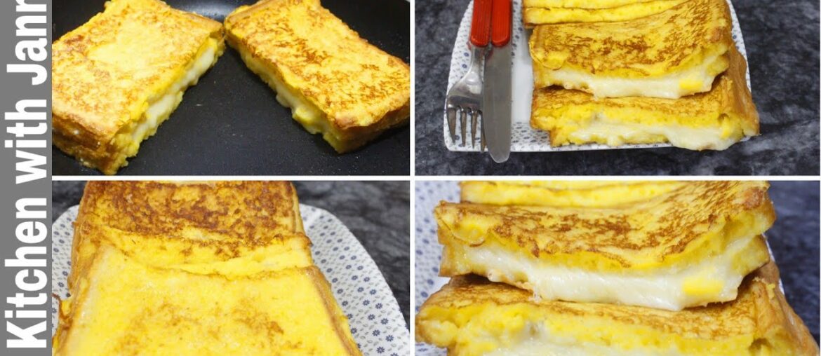 French Toast Recipe | Cheese French Toast Recipe | Kitchen With Jannat French Toast Recipe | Cheese French Toast Recipe | Kitchen With Jannat
