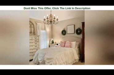 Hottest Ganeed French Country Chandeliers,6 Lights Candle Wrought Iron Chandelier,Rustic Farmhouse