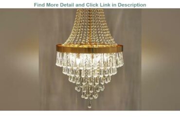 New Product Berliget Empire French Modern Gold Raindrop Crystal Chandelier, Farmhouse 12-Lights Cry