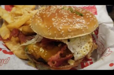 WHISKY RIVER BBQ GOURMET BURGER AT RED ROBINS ALLENTOWN PA 3/21/21