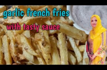 potato garlic fries-garlic french fries-garlic recipe-potato recipe-french fries recipe