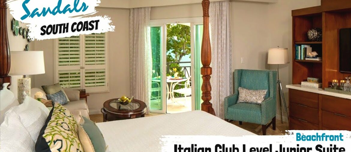 Italian Beachfront Club Level Junior Suite IJS | Sandals South Coast, Jamaica | Tour & Review 4K Italian Beachfront Club Level Junior Suite IJS | Sandals South Coast, Jamaica | Tour & Review 4K