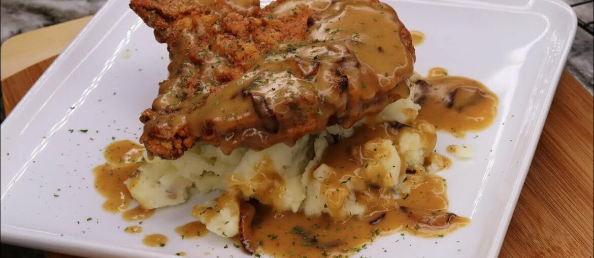 Crispy Fried Pork Chops With French Onion Gravy Recipe | How To Make Fried Pork Chops