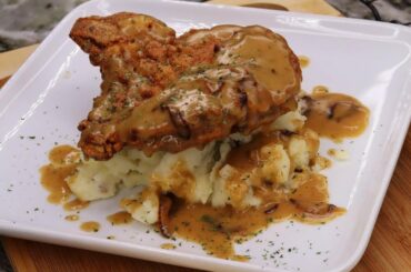 Crispy Fried Pork Chops With French Onion Gravy Recipe | How To Make Fried Pork Chops