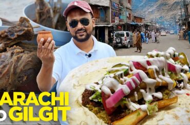 Karachi to Gilgit | Pure Veg Falafel, Shahi Dal & Chicken Karhai | Isb to Chilas | Street Food PK