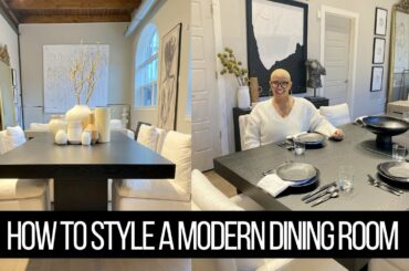 The BEST Restoration Hardware Dupe Dining Furniture & How to Style a Modern Dining Room