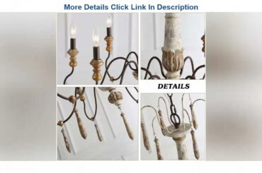 Product Deal LALUZ Farmhouse Chandelier, 6-Light French Country Lighting for Dining Room, Living Ro