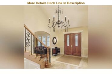 Flash Sale LALUZ Farmhouse Chandelier, 6-Light French Country Lighting for Dining Room, Living Room