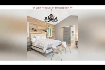 Best Review Ganeed French Country Chandeliers,8 Lights Kitchen Island Candle Iron Chandelier,Indust