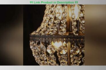 Top Rated Wellmet 6 Lights French Empire Crystal Chandelier, 13 Inch Farmhouse Pendant Chandeliers