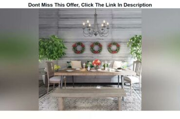 Limited Stock LOG BARN French Country Chandelier, Modern Farmhouse Lighting Style in Brushed Rustic