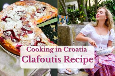 Summer Clafoutis Cake- Cooking in Croatia!
