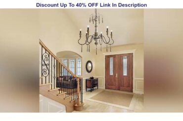 Big Sale LALUZ Farmhouse Chandelier, 6-Light French Country Lighting for Dining Room, Living Room,