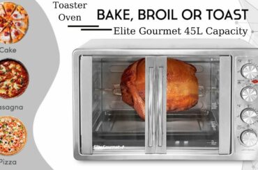 Elite Gourmet Toaster Electric Oven Toast Rotisserie Pizza Bake