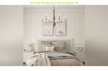 Limited Stock LNC French Country Chandeliers Wood 6 Lights Rust Arms for Dining, Bedroom, Living Ro