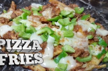 PIZZA FRIES RECIPE by CHATORAYYY | BAR B.Q CHICKEN PIZZA FRIES | CHEESY FRENCH FRIES | TIKKA FRIES