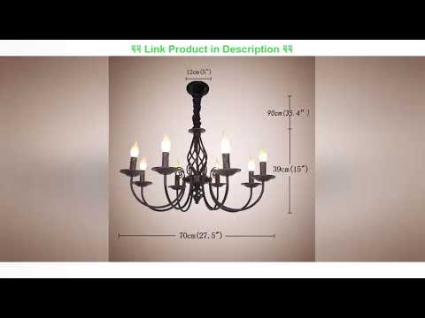 Top Brands Ganeed Rustic Chandelier,8 Lights French Country Chandeliers,Metal Black Pendant Chandel Top Brands Ganeed Rustic Chandelier,8 Lights French Country Chandeliers,Metal Black Pendant Chandel