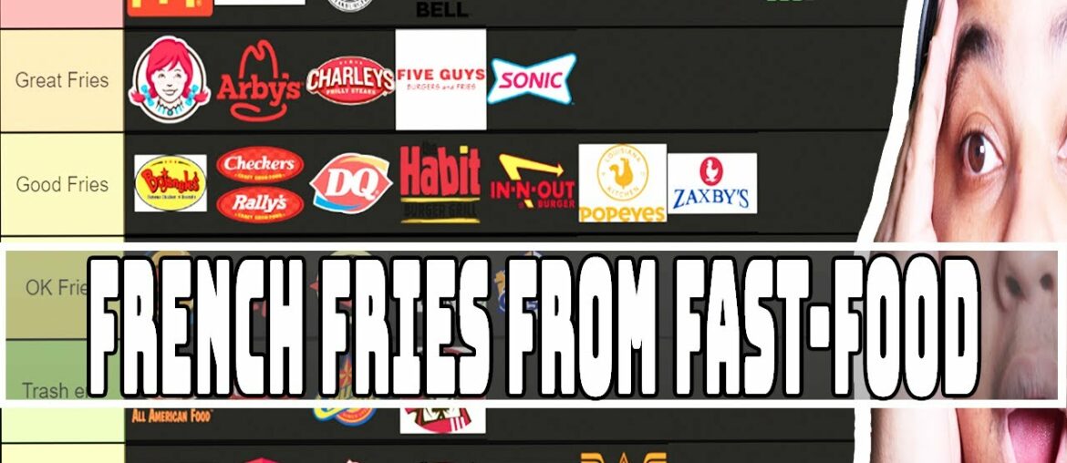 Worst To Best French Fries from Fast Food Restaurants! Tier List Maker