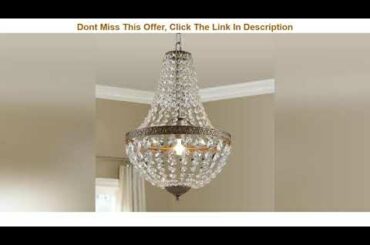 Most Greatest Product Bestier French Empire Antique Silver Finish Farmhouse Crystal Pendant Chandel