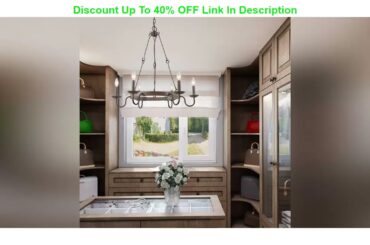 Lowest Price LOG BARN Farmhouse Chandelier, Island Lights for Kitchen, 28" Large Wagon Wheel Chande