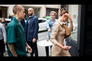 Justin Bieber and Hailey Bieber at a restaurant in Paris,France  (june 22)