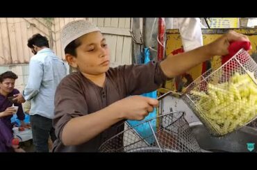 Kid Selling FRENCH FRIES   Street Food