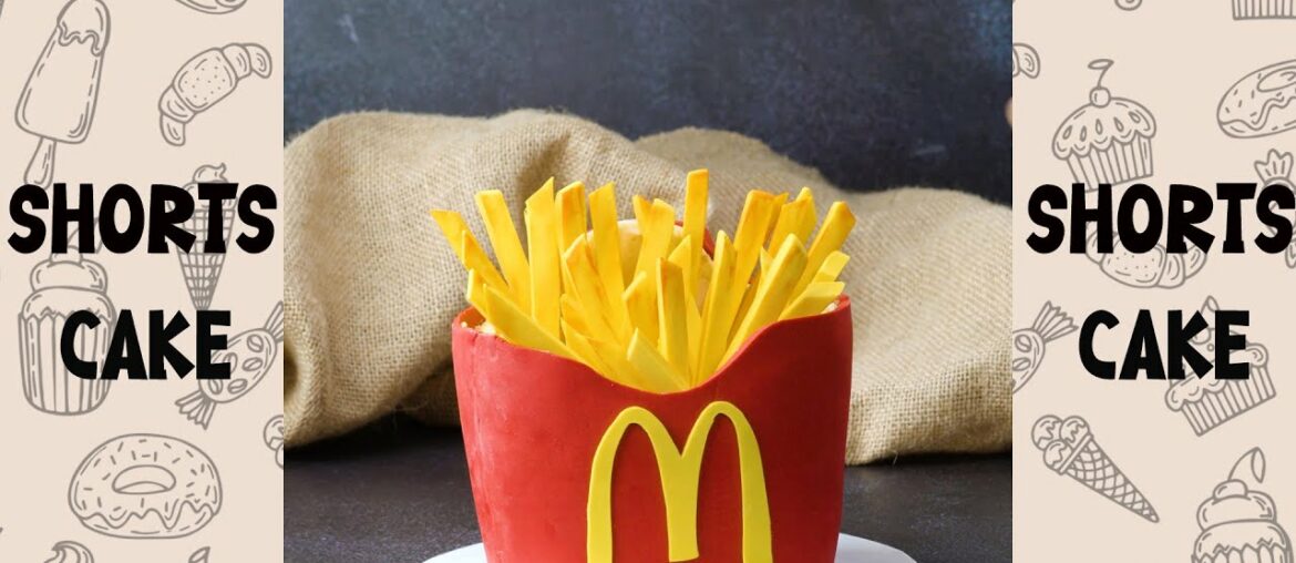French Fries McDonald | Easy Fondant Cake Recipes #shorts French Fries McDonald | Easy Fondant Cake Recipes #shorts