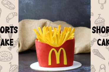 French Fries McDonald | Easy Fondant Cake Recipes #shorts