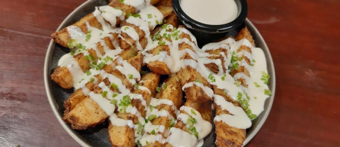 Potato Wedges with Cheese Sauce | Quick and Easy Potato Recipes | The Gourmet Chef