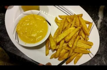 easy french fries and cheese sauce recipe -Ayesha vlog