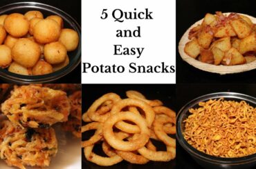 Easy and Quick 5 Potato Evening Snack Recipes | Aloo Snack Recipes |Potato Recipes| New Recipes 2021