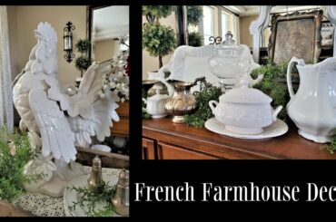 FRENCH FARMHOUSE DECOR / A TOUCH OF BLING - FRENCH FARMHOUSE DINING ROOM TOUR - TABLESCAPE THURSDAY