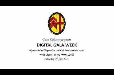 2021 Digital Gala Week | Road Trip: On the California wine road with Clare Tooley MW (1989)