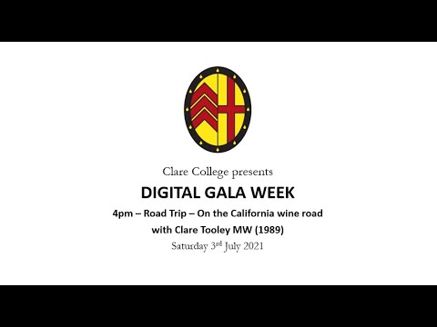 2021 Digital Gala Week | Road Trip: On the California wine road with Clare Tooley MW (1989) 2021 Digital Gala Week | Road Trip: On the California wine road with Clare Tooley MW (1989)