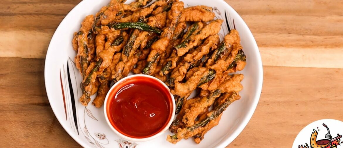 Crispy Long Bean French Fries Recipe | Easy Long Bean French Fries | Long Green Bean Snacks Recipe