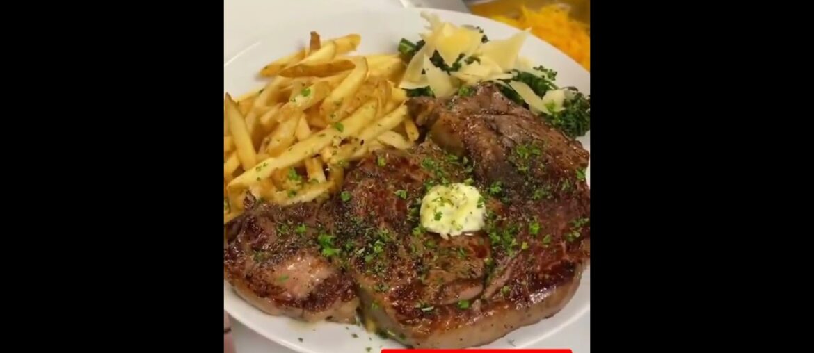 Steak with French Fries Steak || delicious steak recipe || tandoori steak kabab recipe #shorts