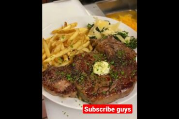 Steak with French Fries Steak || delicious steak recipe || tandoori steak kabab recipe #shorts