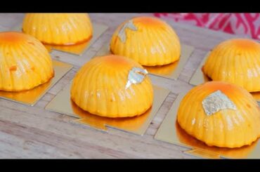 Mirror Glaze covered Passion Fruit Entremet