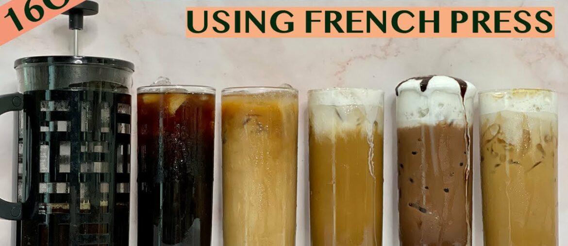 5 EASY COFFEE RECIPES USING FRENCH PRESS: AMERICANO, LATTE, CAPPUCCINO, MOCHA, CARAMEL MACCHIATO 5 EASY COFFEE RECIPES USING FRENCH PRESS: AMERICANO, LATTE, CAPPUCCINO, MOCHA, CARAMEL MACCHIATO