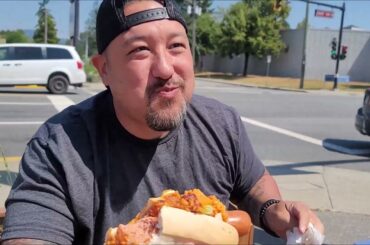 WOW! The Meat Shop Food Truck Maple Ridge! EPIC 2 FOOT LONG Cheese Dogs! HUGE 10oz Burgers! POUTINE!