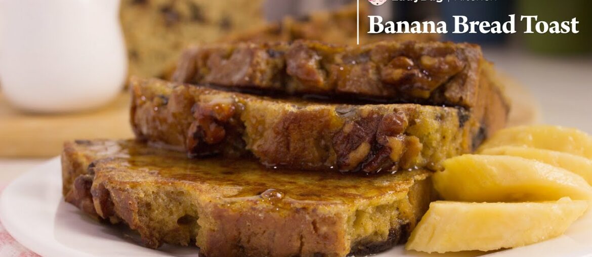 BANANA BREAD FRENCH TOAST – Homemade Cooking Recipe – Ladybug Kitchen BANANA BREAD FRENCH TOAST - Homemade Cooking Recipe - Ladybug Kitchen