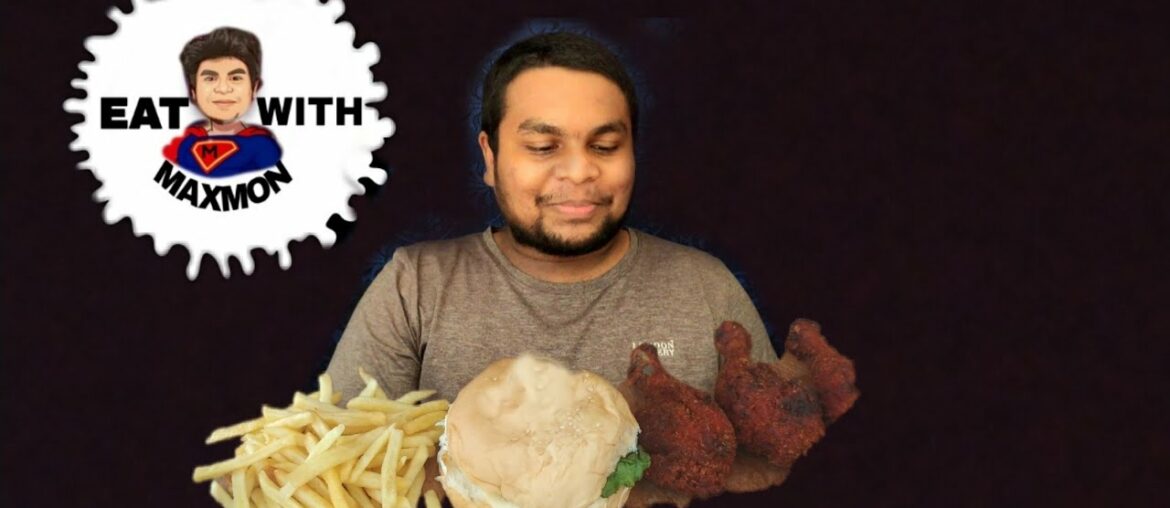 Beef burger, french fries, chicken leg piece| Eat Show | #eatwithmaxmon #food #food_porn