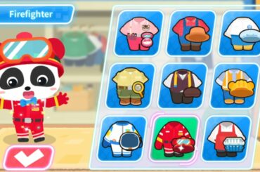 Little Panda Became a Firefighter - Help Firefighter Team and Put Out Forest Fire - Babybus Game