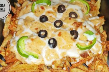 loaded fries recipe || French fries recipe || Snacks ideas || Healthy recipe || cheese sauce recipe