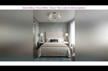 Super Big Clearance! Bestier Modern French Empire Chrome Crystal Semi Flush Mount Chandelier Lighti